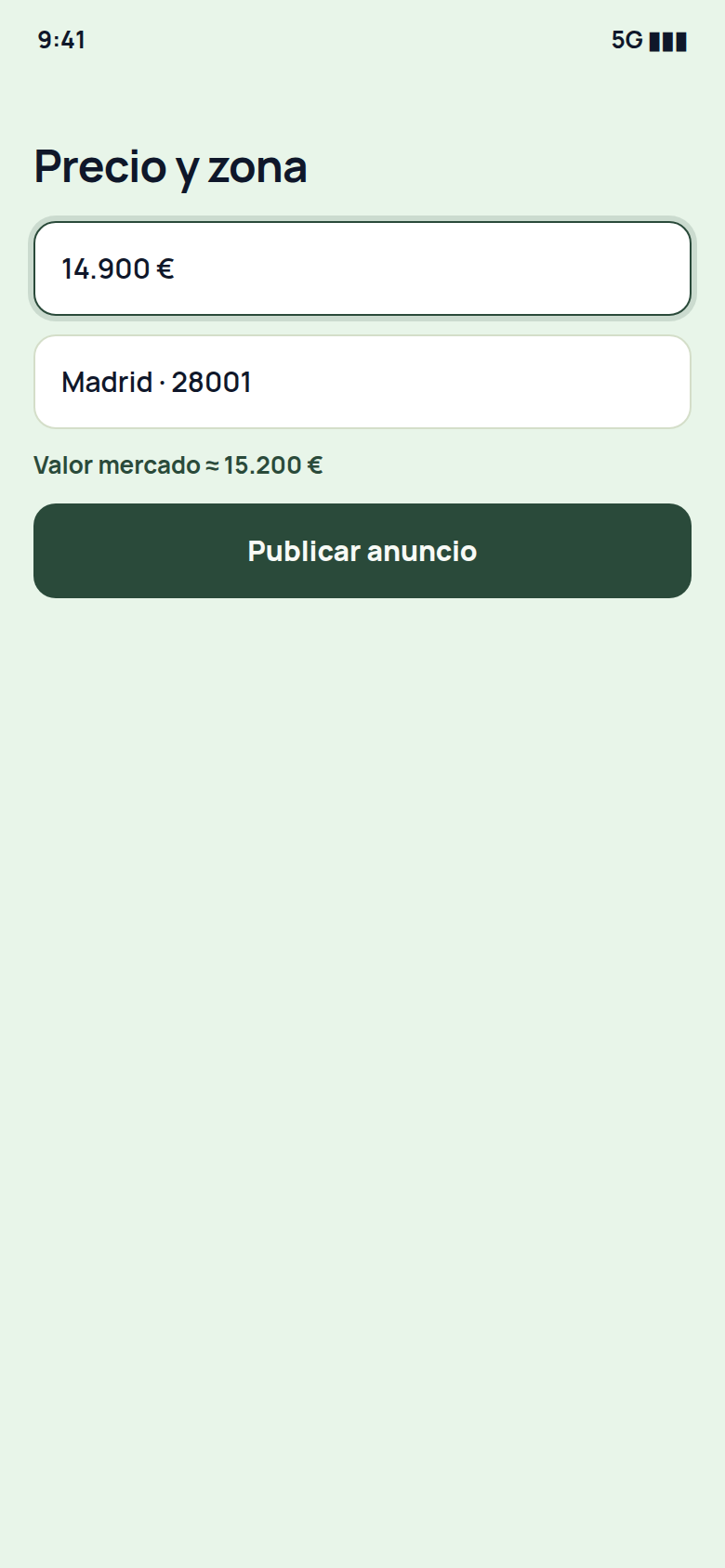 Precio y zona